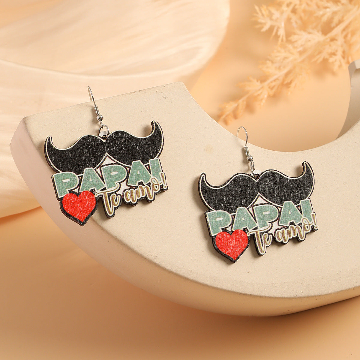 Pendientes de madera impresos de Superman Lovepapa al por mayor